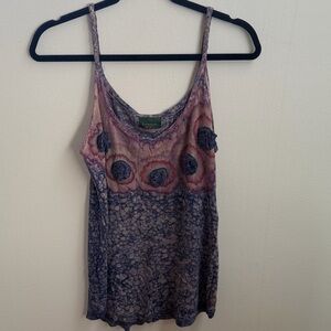 Bohemian Floral Spaghetti Strap Camisole - Purple & Pink